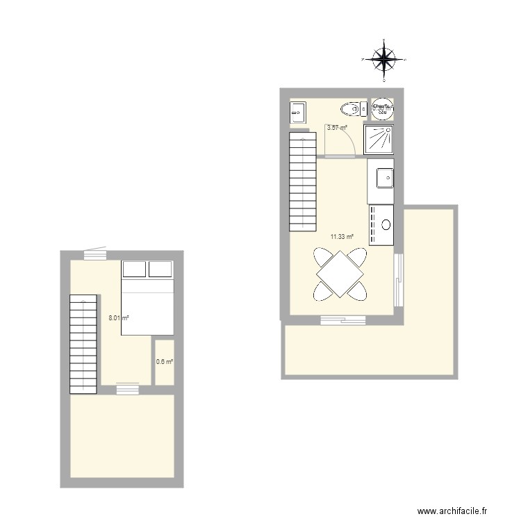 tiny house. Plan de 0 pièce et 0 m2