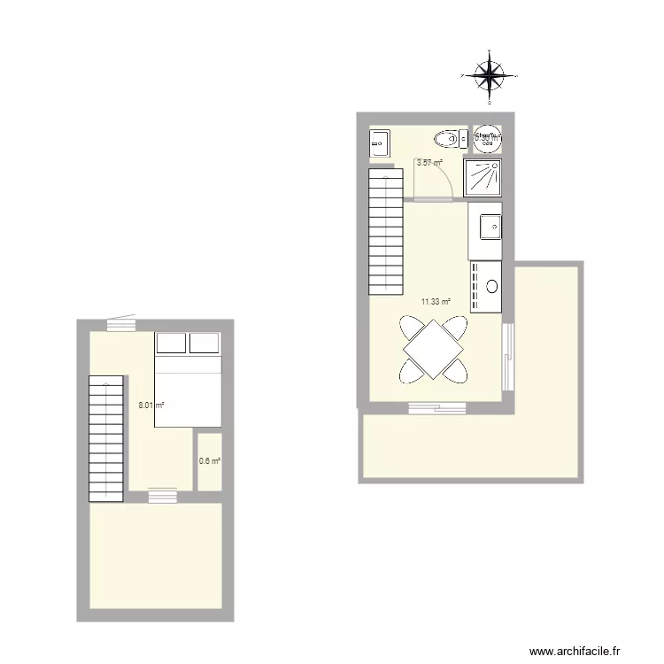 tiny house. Plan de 