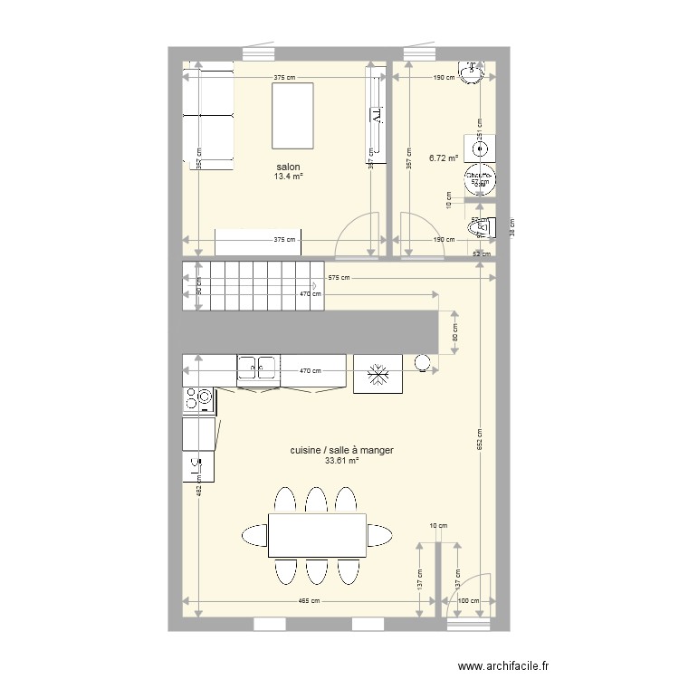 Travée 2 niv 1. Plan de 0 pièce et 0 m2