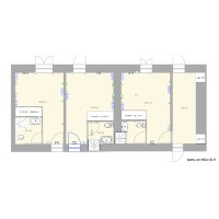 salle de bain chambres 7 et 6 en RDC