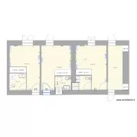 salle de bain chambres 7 et 6 en RDC