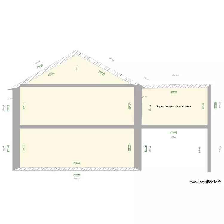 plan de masse apr&egrave;s 5. Plan de 