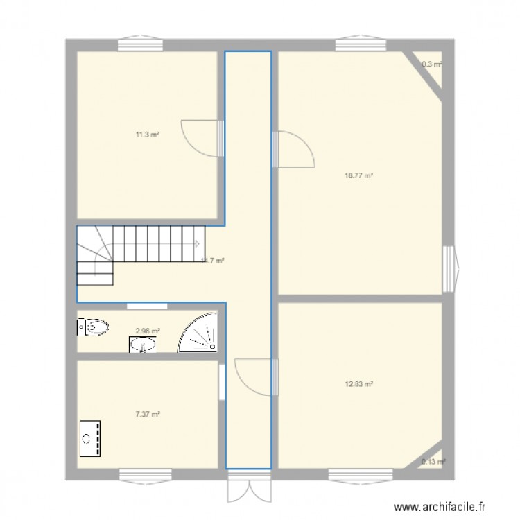 vraies dimensions sab dans cuisine. Plan de 0 pièce et 0 m2