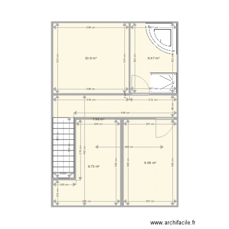 plan duplex 2 etage 3. Plan de 0 pièce et 0 m2