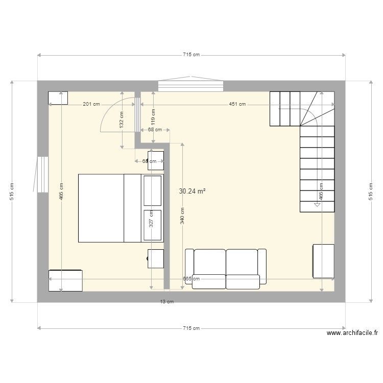 Chambres 1 et 2 Marizy avec Escalier 2. Plan de 0 pièce et 0 m2