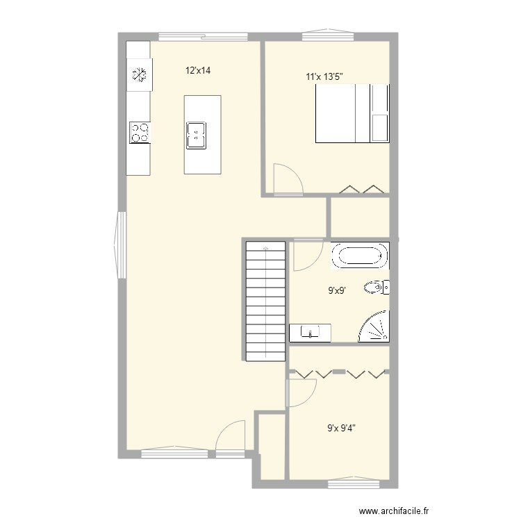 jumelé 25x38. Plan de 0 pièce et 0 m2