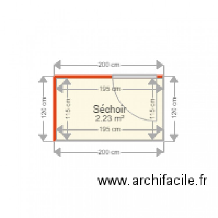 Séchoir. Plan de 0 pièce et 0 m2