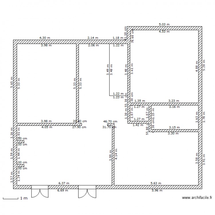 Maison RDC. Plan de 0 pièce et 0 m2