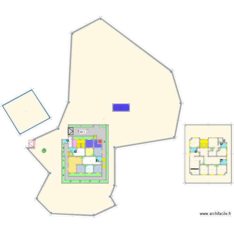 AMGHIRAR. Plan de 44 pièces et -13 m2