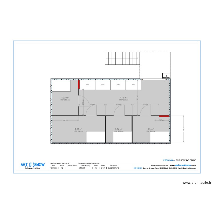 RESERVE VAISE. Plan de 5 pièces et 41 m2