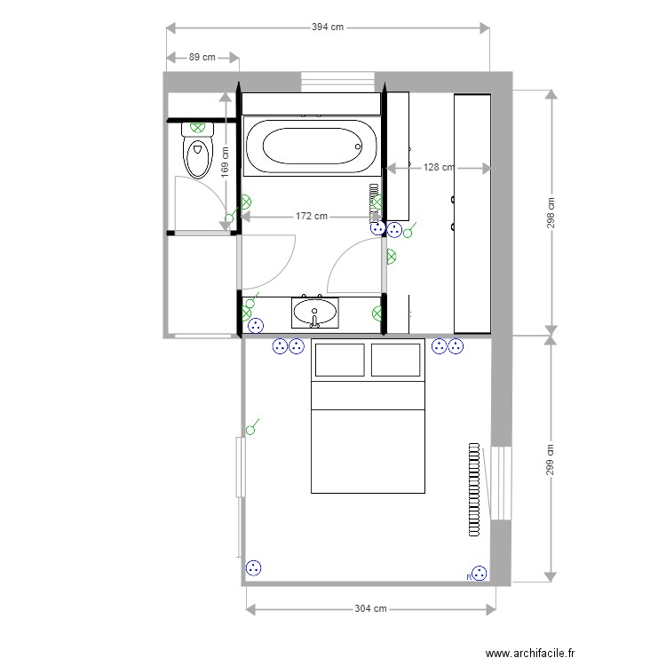Maison 2ème étage V3. Plan de 0 pièce et 0 m2