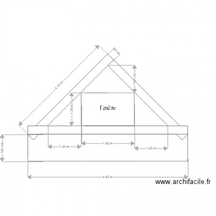 pignon projet étage. Plan de 0 pièce et 0 m2