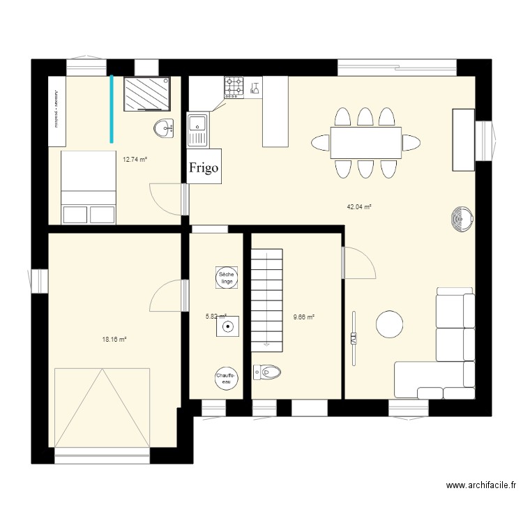 maison 110 m2. Plan de 0 pièce et 0 m2