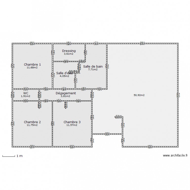 Plan Cloisons. Plan de 0 pièce et 0 m2