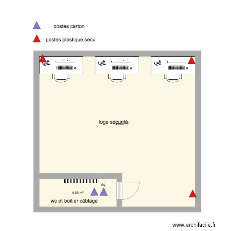 Varinor plan loge sécu. Plan de 0 pièce et 0 m2