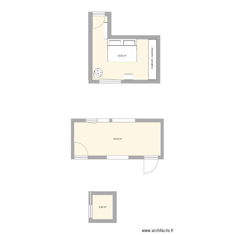 chambre ami. Plan de 0 pièce et 0 m2