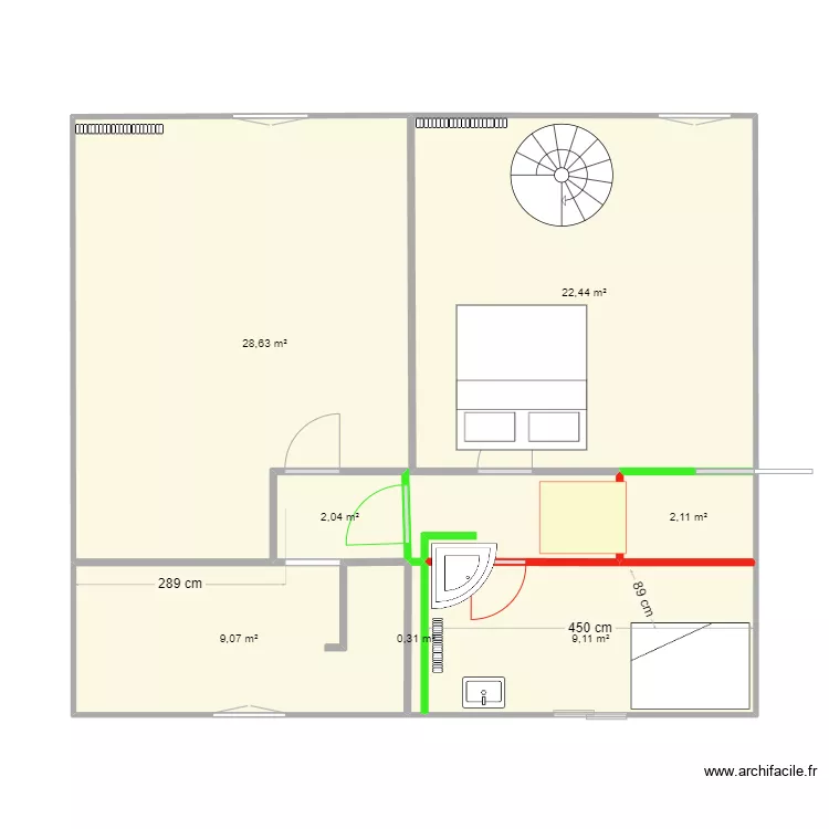 rdc et etage grandchamp avec meubles. Plan de rdc et etage grandchamp avec meubles. Plan de