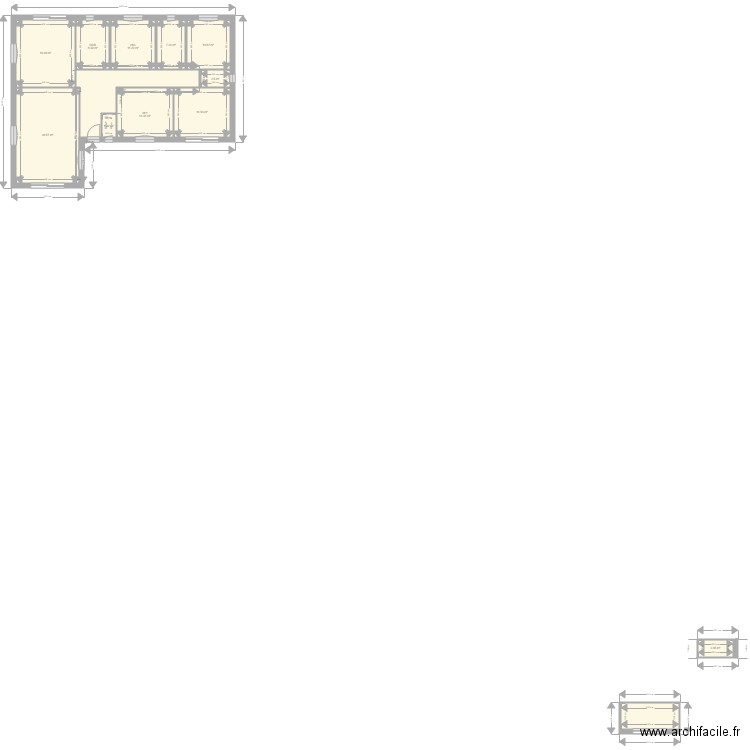 maison 2. Plan de 13 pièces et 148 m2