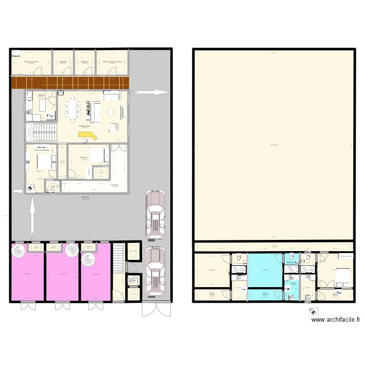 maison ahoué 1. Plan de 37 pièces et 852 m2