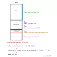 PLAN NU PROMENADE DU GRAND LARGE APPARTEMENT RDC LOT 1