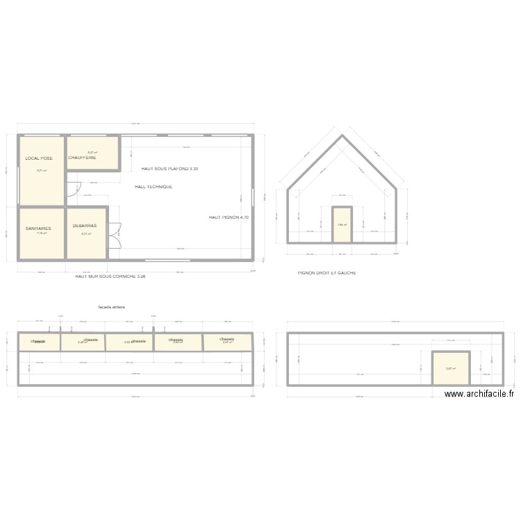 BATIMENT TECHNIQUES GRACE . Plan de 0 pièce et 0 m2