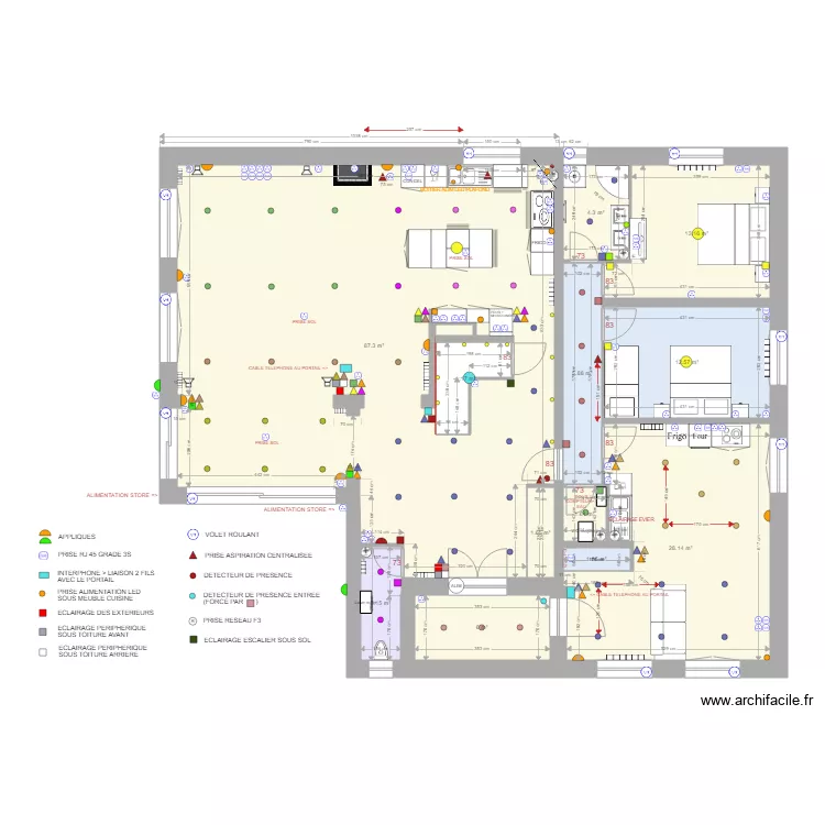 Champforey RDC ELEC. Plan de 