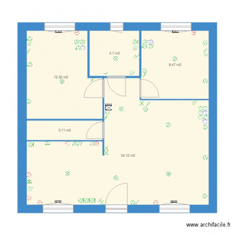  maison elec. Plan de 0 pièce et 0 m2