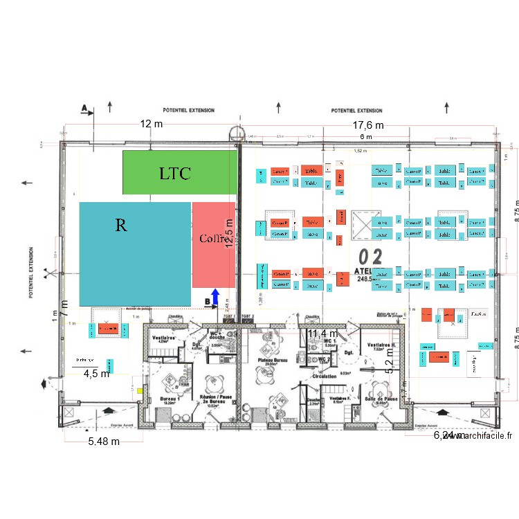 Batiment Relais Travail 2025. Plan de 0 pièce et 0 m2