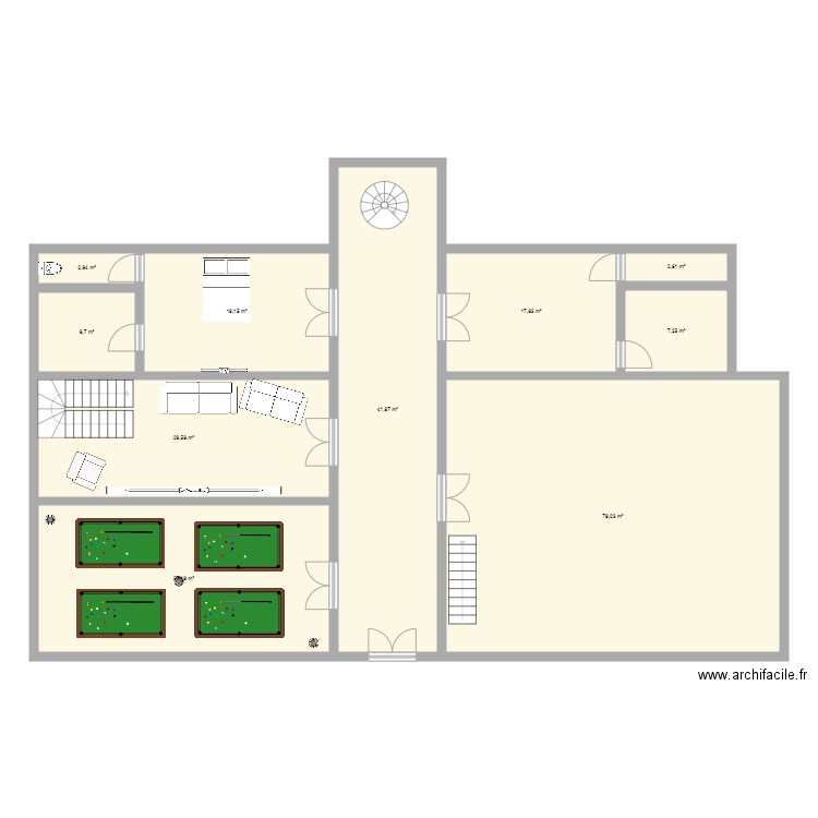 Hotel Maxime2. Plan de 21 pièces et 465 m2