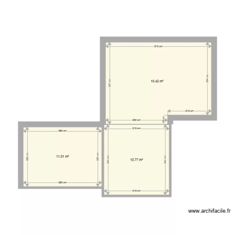 LE MANOIR COTATION DES PIECES. Plan de 