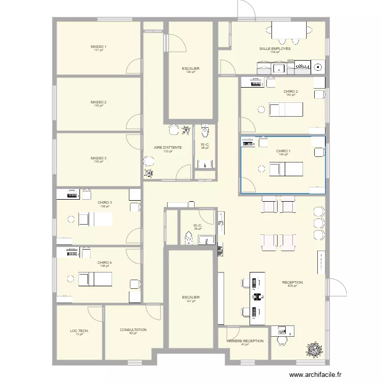Nouvelle clinique septembre 2021. Plan de 