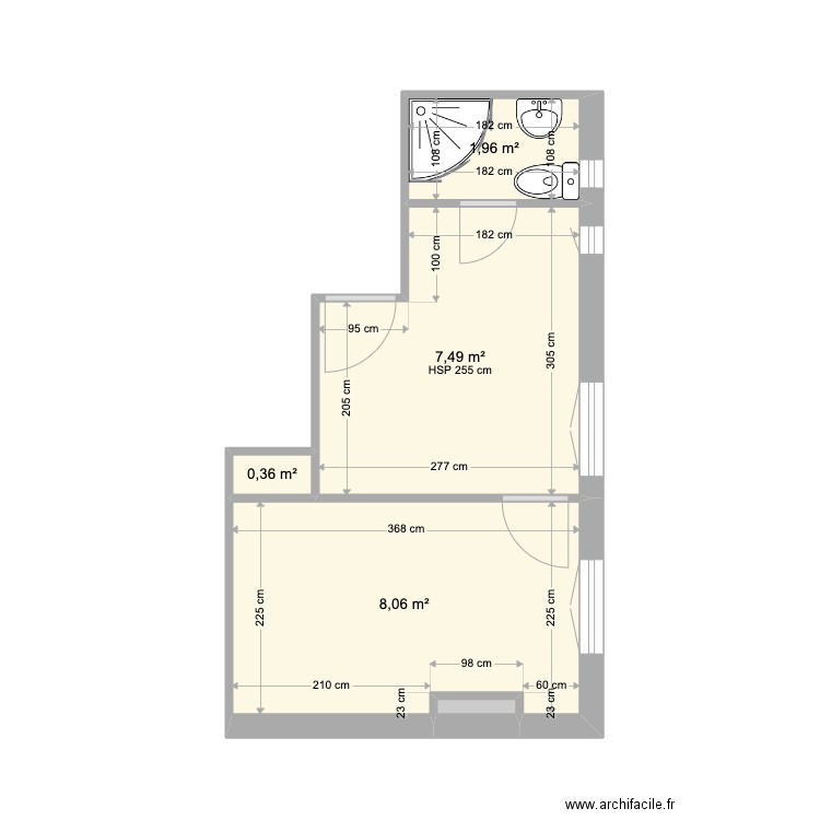 102 ROCHECHOUARD. Plan de 5 pièces et 18 m2