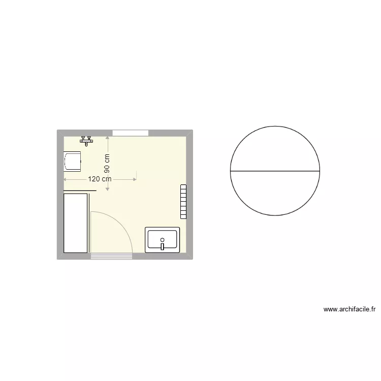 Bourbon SDB projet. Plan de 