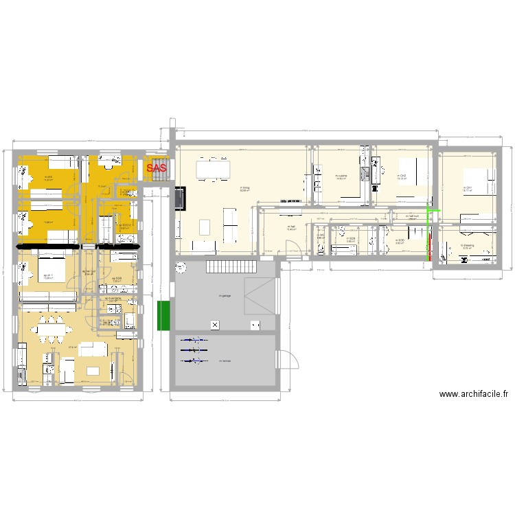 OK vieille et nouvelle maison 3 ch. Plan de 0 pièce et 0 m2