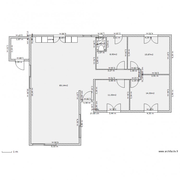 plan de maison 1/100