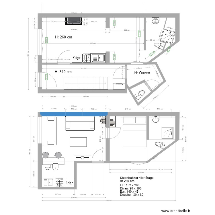 Ostende Steenbacker. Plan de 0 pièce et 0 m2