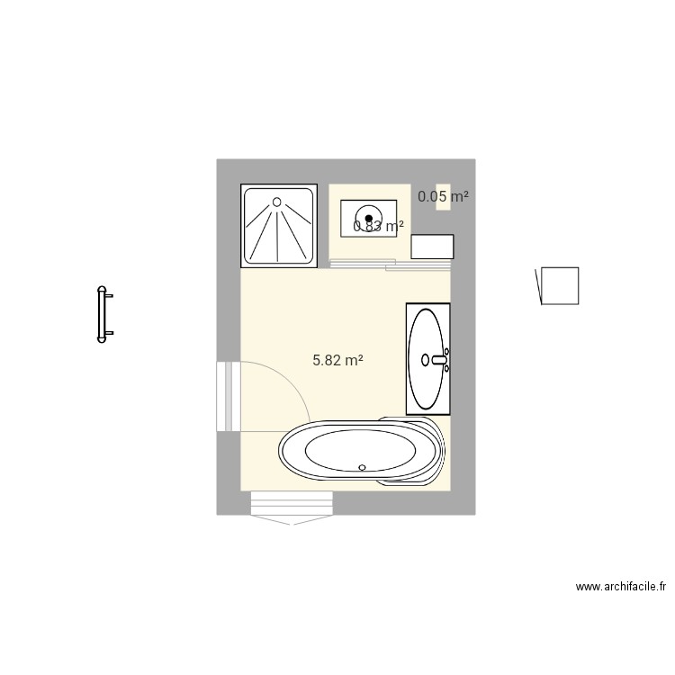 SDB. Plan de 0 pièce et 0 m2