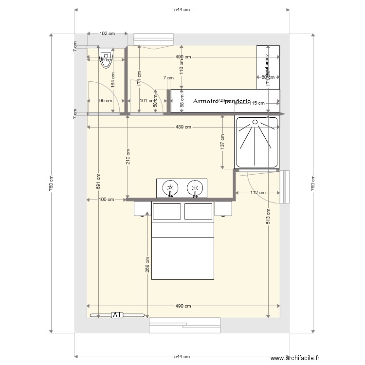 CHAMBRE COCO VINC. Plan de 0 pièce et 0 m2