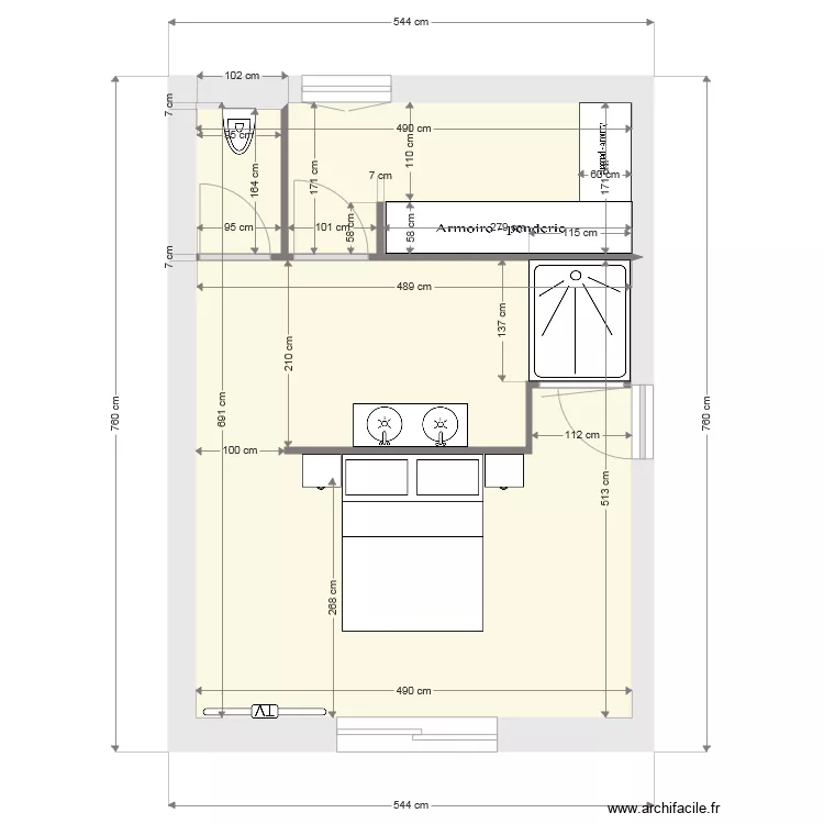 CHAMBRE COCO VINC. Plan de 