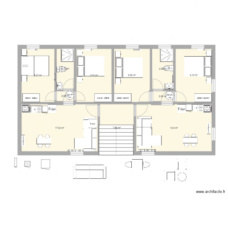 2ème Etage  gauche ok. Plan de 0 pièce et 0 m2