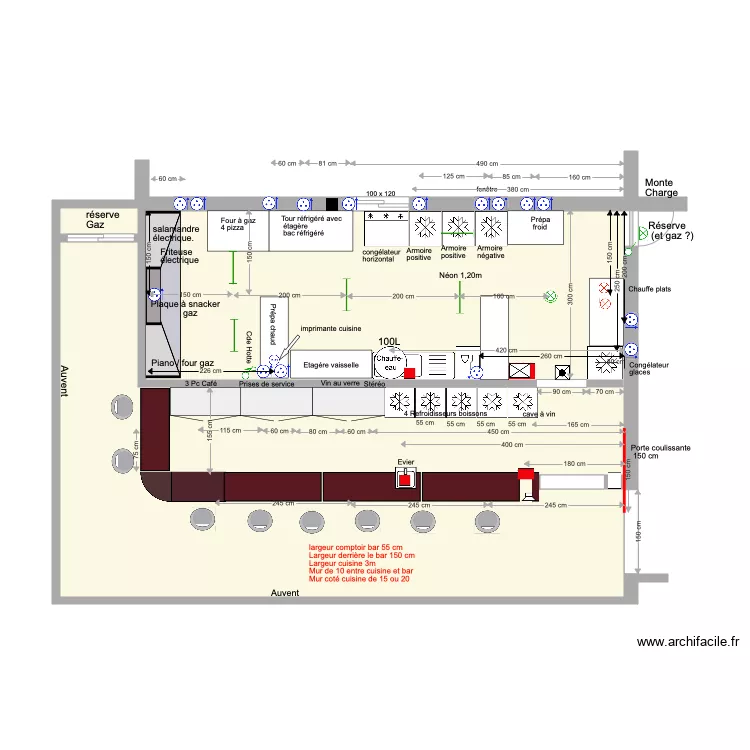 Cuisine Roof Top dimensions du 09 11 20. Plan de 