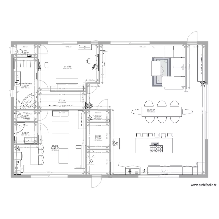 r&eacute;novation garage. Plan de 