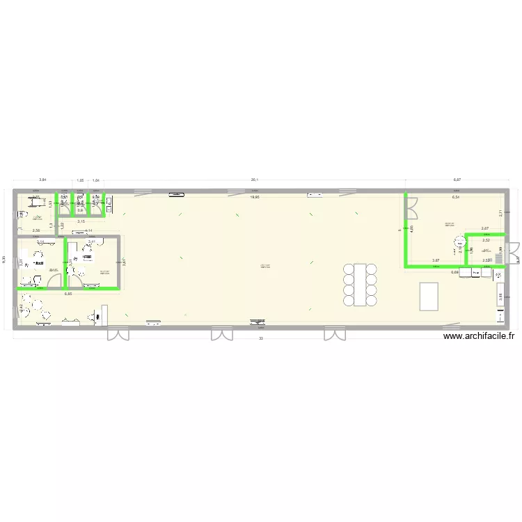 espaces jeune modulaire. Plan de 