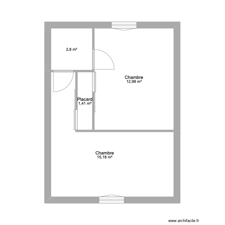 deuxi&egrave;me &eacute;tages. Plan de 4  et 32 m²