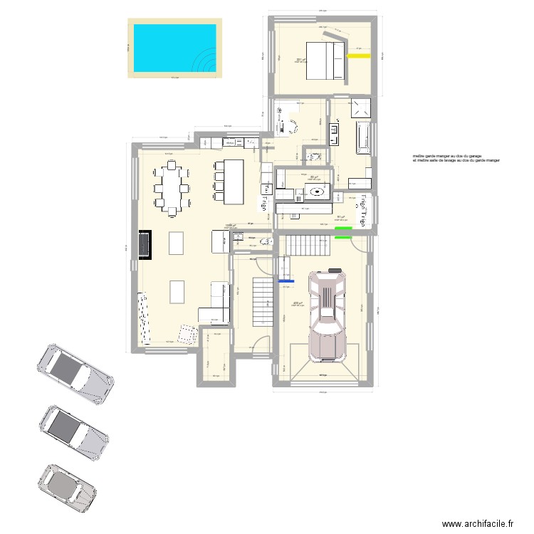 nouveau-1. Plan de 5 pièces et 173 m2