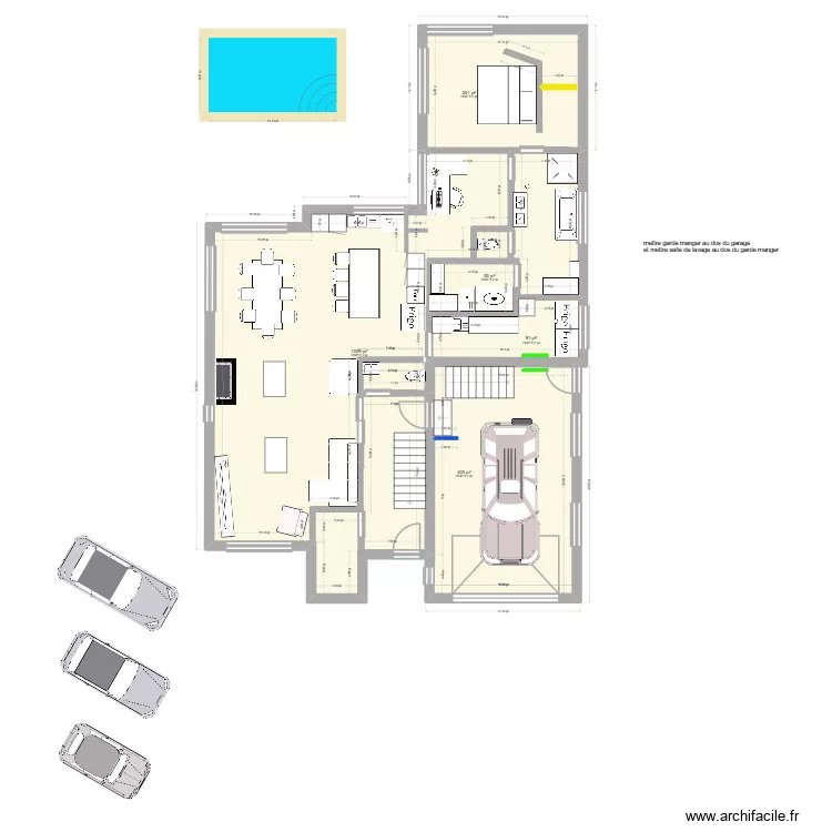 nouveau-1. Plan de 5  et 173 m²