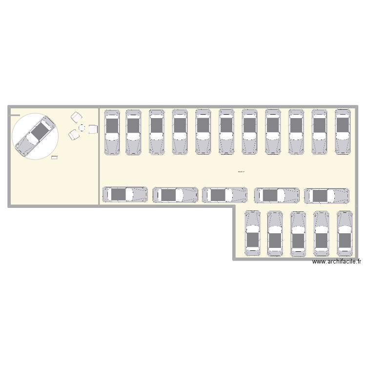 collegien voiture. Plan de 2 pièces et 465 m2