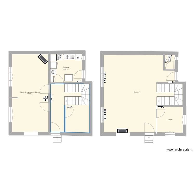  HAUSSAIRE 2. Plan de 6 pièces et 107 m2