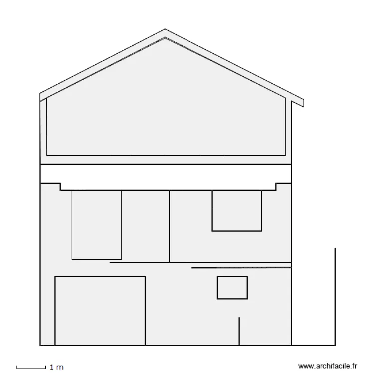 Fa&ccedil;ade jardin B. Plan de 