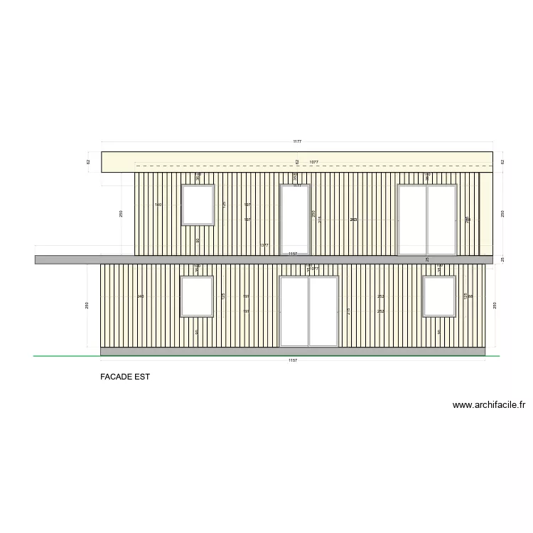 Facade OUEST+ Isopspan. Plan de 